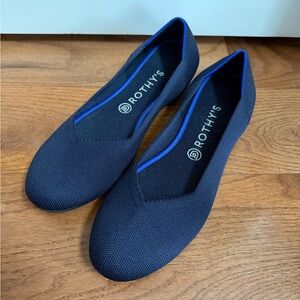 Rothy's Navy Blue Slip-On Washable Ballet Flats